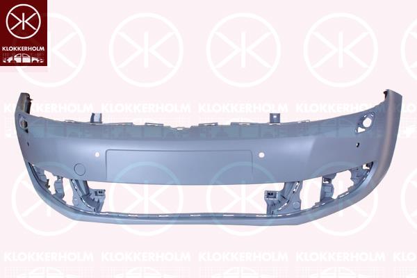 Bumper, w/primer, Front, with hole(s) for parking distance control, 5M0 807 217 P (VW)