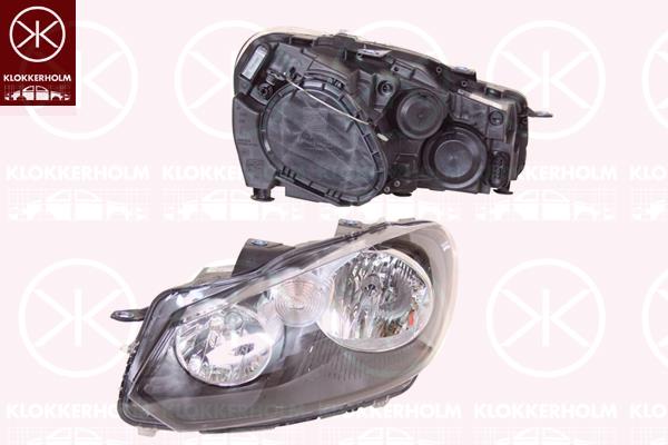 Headlight, H15, H7, with motor for headlamp levelling, Valeo, Left, not for trim level: GTD/GTI, Illuminance [lx]: 20, 5K1 941 005M (VW), 5K1 941 005P (VW), 5K1 941 005Q (VW), 5K1941005S (VW)