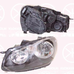 Headlight, H15, H7, with motor for headlamp levelling, Valeo, Left, not for trim level: GTD/GTI, Illuminance [lx]: 20, 5K1 941 005M (VW), 5K1 941 005P (VW), 5K1 941 005Q (VW), 5K1941005S (VW)