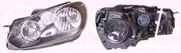 Headlight, Hella-type, H15, H7, with motor for headlamp levelling, Right, not for trim level: GTD/GTI, Illuminance [lx]: 17.5, 5K1 941 006J (VW), 5K1 941 006L (VW), 5K1941006S (VW), 5K1 941 006M (VW)