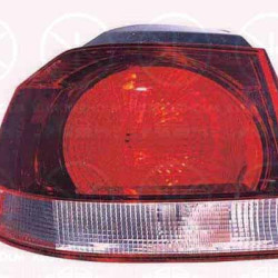 Tail Light Assembly, Hella-type, without bulb holder, Smoke Grey, Left, Outer section, 5K0 945 095F (VW), 5K0 945 095M (VW)