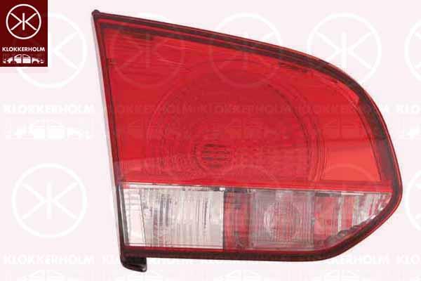 Tail Light Assembly, Hella-type, without bulb holder, Left, Inner Section, 5K0 945 093AB (VW), 5K0 945 093F (VW)