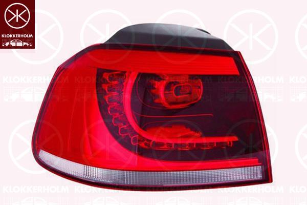 Tail Light Assembly, Right, Trim Level: GTI, GTD, LED, WY21W, with bulb holder, Outer section, Hella-type, 5K0945096K (VW), 5K0945096P (VW)