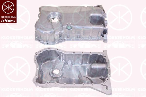 Oil Sump, Aluminium, with bore for oil-level sensor, 021 103 603N (VW), 021 103 603N (AUDI), 021103601L (VW), 021103601L (AUDI), 021103603N (SKODA)