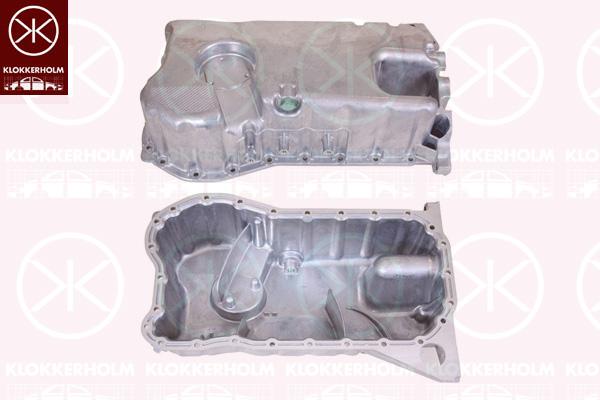 Oil Sump, Aluminium, without bore for oil level sensor, 021 103 601L (VW), 021 103 601L (AUDI), 021 103 601N (VW), 021103601L (SKODA), 021103601N (SKODA), 021103601N (AUDI)