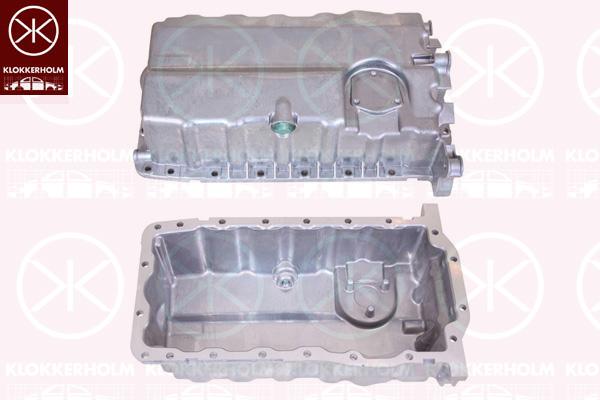 Oil Sump, Aluminium, without bore for oil level sensor, 038 103 601AK (VW), 038 103 601AK (AUDI), 038 103 603AK (VW), 038103601AK (SKODA)