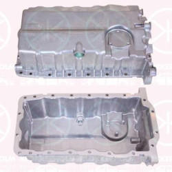 Oil Sump, Aluminium, without bore for oil level sensor, 038 103 601AK (VW), 038 103 601AK (AUDI), 038 103 603AK (VW), 038103601AK (SKODA)