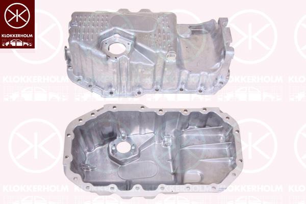 Oil Sump, Aluminium, with bore for oil-level sensor, 03C 103 603L (VW), 03C 103 603T (VW), 03C 103 603T (AUDI), 03C 103 603TA (VW), 03C103603T (SKODA), 03C103603TA (VW), 03C103603TA (AUDI), 3C103603L (VW), 3C103603L (AUDI)