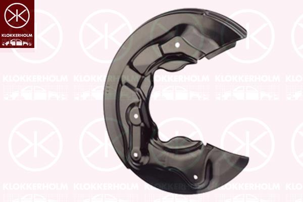 Splash Guard, brake disc, Rear Axle Left, 4 WD, for brake disc diameter [mm]: 272, Diameter 1/Diameter 2 [mm]: 320/65, 1T0615611C (VW), 1T0615611C (SKODA), 1T0615611C (SEAT)