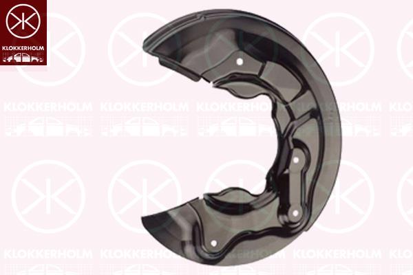 Splash Guard, brake disc, Rear Axle Right, 4 WD, for brake disc diameter [mm]: 272, Diameter 1/Diameter 2 [mm]: 320/65, 1T0615612C (VW), 1T0615612C (SKODA), 1T0615612C (SEAT)