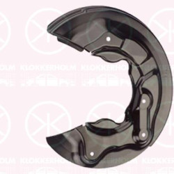 Splash Guard, brake disc, Rear Axle Right, 4 WD, for brake disc diameter [mm]: 272, Diameter 1/Diameter 2 [mm]: 320/65, 1T0615612C (VW), 1T0615612C (SKODA), 1T0615612C (SEAT)