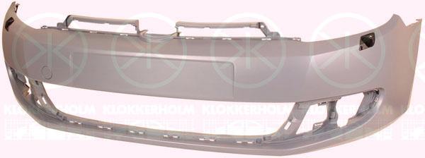 Bumper, Front, not for trim level: GTD,GTI, with hole(s) for washer nozzle, w/primer, 5K0 807 217BSGRU (VW), 5K0 807 217D GRU (VW)