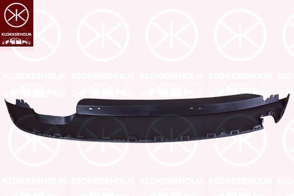 Spoiler, with hole(s) for exhaust pipe, Rear, black, 5K6 807 521R 9B9 (VW)