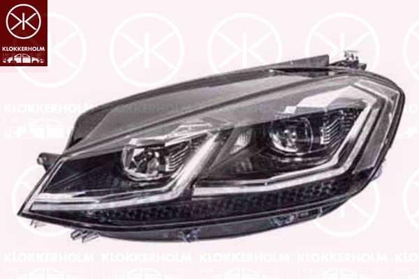 Headlight, LED, Left, with daytime running light (LED), without LED control unit for indicators, without LED control unit for daytime running-/position ligh, without LED control unit for low beam/high beam, with motor for headlamp levelling, not for , 5G1 941 773 (VAG), 5G1941035 (VW), 5G1941773 (VW)