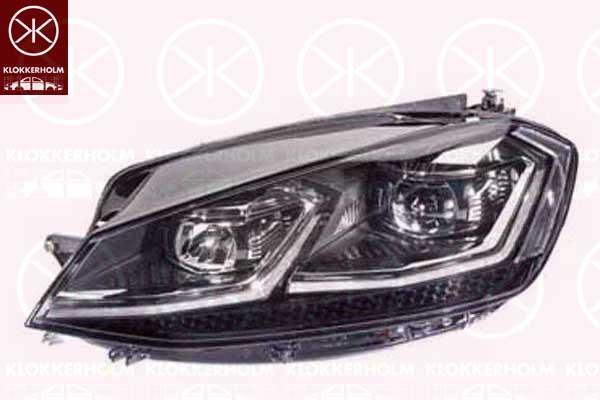 Headlight, for vehicles with adaptive front lighting, LED, Left, with dynamic bending light, with daytime running light (LED), without LED control unit for indicators, without LED control unit for daytime running-/position ligh, without LED control u, 5G1 941 081 (VW), 5G1 941 113 (VAG), 5G1941113 (VW)