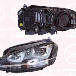 Headlight, Left, Illuminance [lx]: 12.5, Bi-Xenon, with cornering light, with daytime running light (LED), without control unit for Xenon, with motor for headlamp levelling, D3S/H7, Valeo, 5G1 941 751 (VW), 5G1 941 753 (VW)