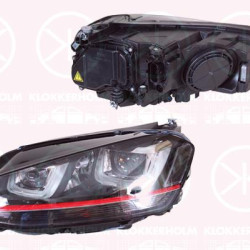 Headlight, GTI, Illuminance [lx]: 12.5, Left, Bi-Xenon, with cornering light, with daytime running light (LED), without control unit for Xenon, with motor for headlamp levelling, D3S/H7, Valeo, 5G1 941 751A (VW), 5G1 941 753A (VW)