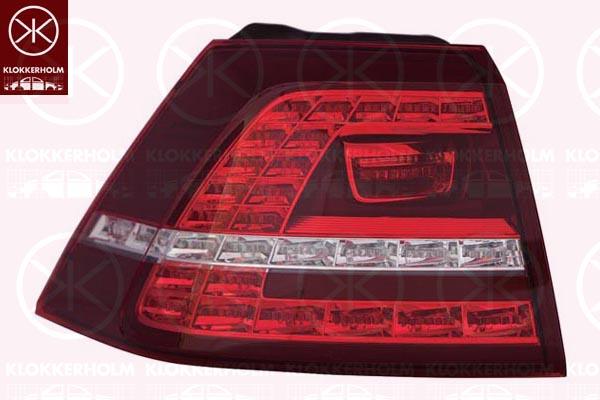 Tail Light Assembly, Left, Outer section, LED, AL, 5G0 945 207 (VW)