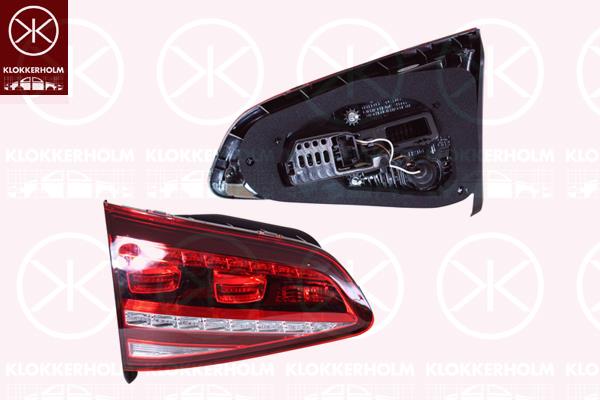 Tail Light Assembly, Left, Inner Section, LED, AL, 5G0 945 307F (VW)