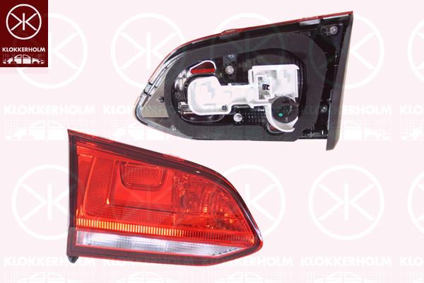 Tail Light Assembly, Right, Inner Section, LED, with bulb holder, Valeo, 5G9 945 094 (VW), 5G9945094D (VW)