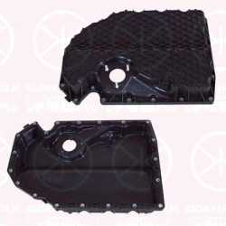 Oil Sump, PA (polyamide), with bore for oil-level sensor, 06K 103 600D (AUDI), 06K 103 600R (VW), 06k103600AE (VW), 06k103600AE (SKODA), 06k103600AE (AUDI), 06K103600D (VW), 06K103600R (SKODA), 06K103600R (AUDI)