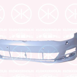 Bumper, Front, with hole(s) for washer nozzle, with hole(s) for parking distance control, Number of bores: 4, w/primer, 5G0 807 217 BP GRU (VW)