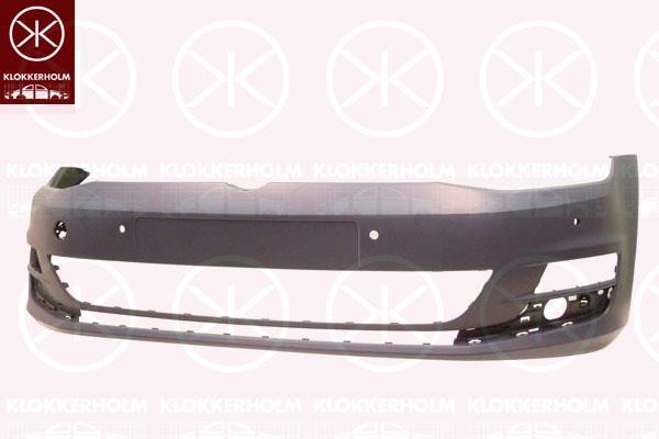 Bumper, with hole(s) for parking assistant system, Front, Number of bores: 6, w/primer, 5G0 807 217 BS GRU (VW)