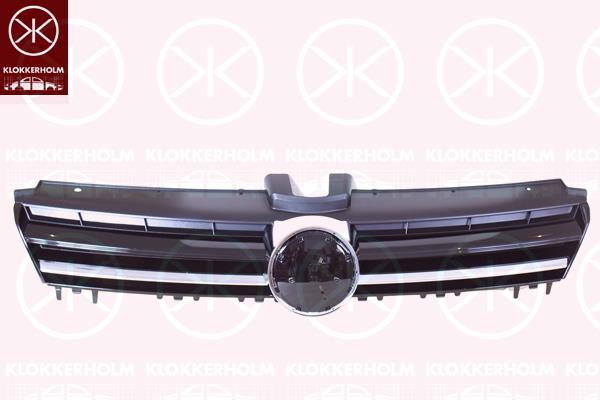 Ventilation Grilles, bumper, black, Trim Level: HIGHLINE, Front, with trim strip, chrome, 5G0 853 651 D ZLL (VW)