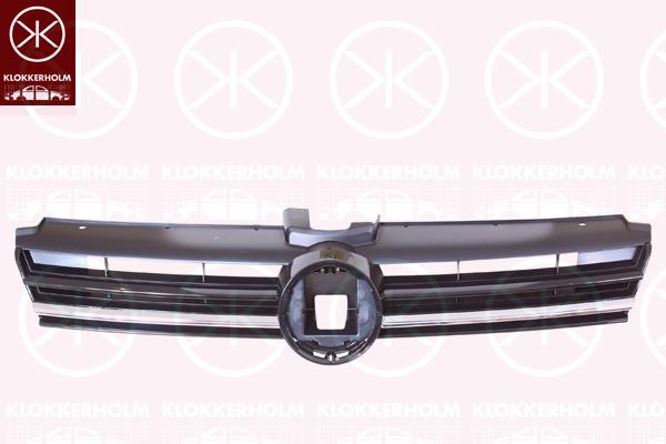 Ventilation Grilles, bumper, black, Front, with trim strip, chrome, 5G0853651BBZLL (VW), 5G0853651CCZLL (VW)