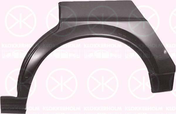 Quarter Panel, 4/5-drs, Wheel Arch Border, Repair Panel, Right Rear, Outer section, 