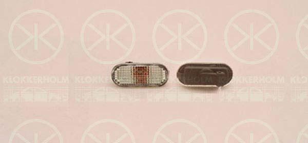 Direction Indicator, with bulb holder, white, lateral installation, 3A0949101 (VW)