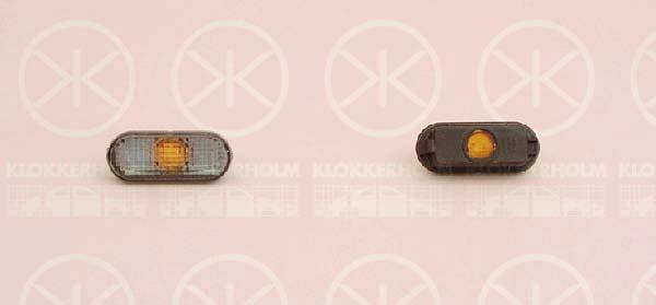 Direction Indicator, without bulb holder, Smoke Grey, lateral installation, not ECE approved, 3A0 949 117B (VW), 3A0949101B (VW)