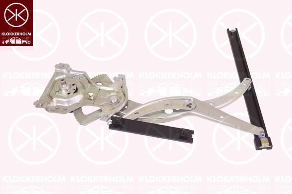 Window Regulator, Manual, Left Front, 357837401 (VW), 357837401B (VW), 3A0 837 401B (VW), 3A0837401B (VW)