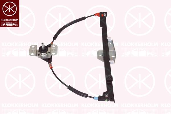 Window Regulator, Manual, Right Rear, 357839402 (VW), 3A0 839 402F (VW), 3A0839402B (VW), 3A0839402D (VW), 3A0839402F (VW)