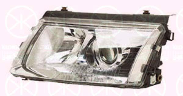 Headlight, H7/H7, without motor for headlamp levelling, Depo, Crystal clear, Left, Illuminance [lx]: 27.5, 3B0 941 017K (VW)