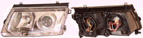 Headlight, Left, Illuminance [lx]: 25, Xenon, D2S/H7, without motor for headlamp levelling, Depo, 3B0 941 017H (VW)