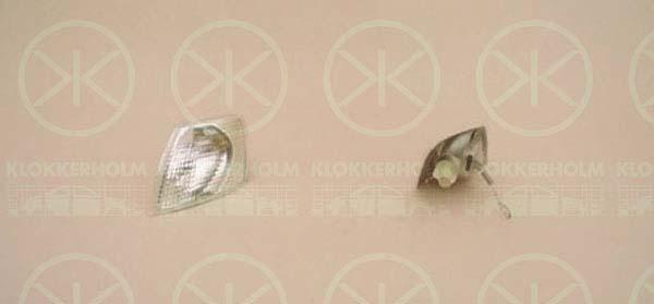 Direction Indicator, with bulb holder, white, Left, 3B0 953 041C (VW), 3B0 953 049C (VW)