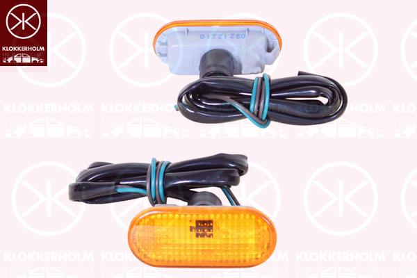 Direction Indicator, yellow, lateral installation, with bulb holder, 3B0 949 117B (VW)