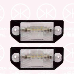 Licence Plate Light, LED, Set, Quantity: 2, both sides, 3B0 943 021 (VW), 3B0943021 (VW)