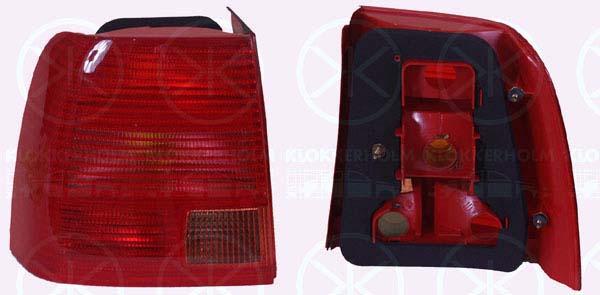 Tail Light Assembly, without bulb holder, red, Right, 3B5 945 112J (VW), 3B5945096K (VW), 3B5945112E (VW), 3B5945112J (VW)