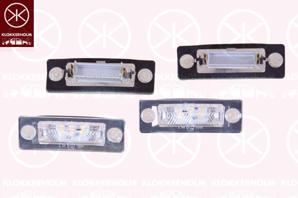 Licence Plate Light, LED, both sides, Set, N/A (VW)