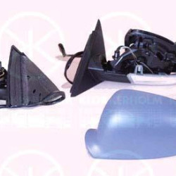 Exterior Mirror, w/primer, with indicator, for electric mirror adjustment, Aspherical, Heatable, Left, Number of pins: 7, 3B1 857 507T 01C (VW), 3C1 857 507CJ 9B9 (VW)