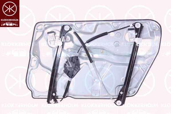 Window Regulator, 4/5-drs, without electric motor, Electric, Left Front, with bolted-on plate, 3B0 837 461 (VW), 3B0837461 (VW), 3B1 837 461 (VW)