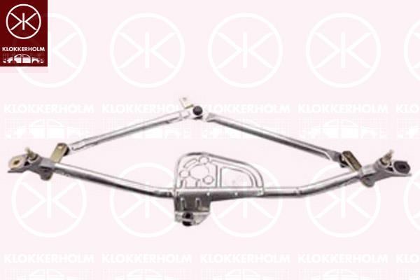 Wiper Linkage, Front, Set, for left-hand drive vehicles, 3B1955603B (VW), 3B1955603C (VW), 8D1955603 (AUDI), 8D1955603A (VW), 8D1955603A (SKODA), 8D1955603A (SEAT), 8D1955603A (AUDI)