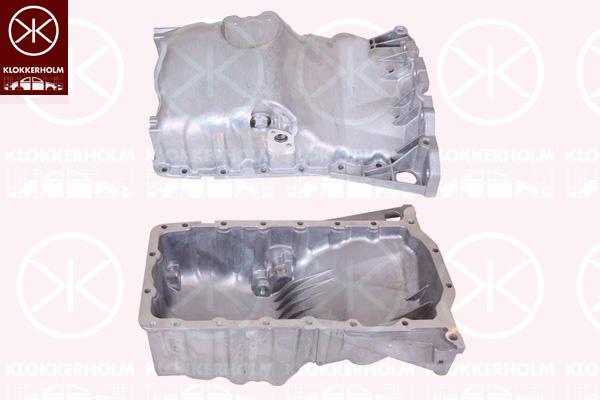 Oil Sump, Aluminium, without bore for oil level sensor, 058 103 603EM (VW), 058 103 603EM (AUDI)