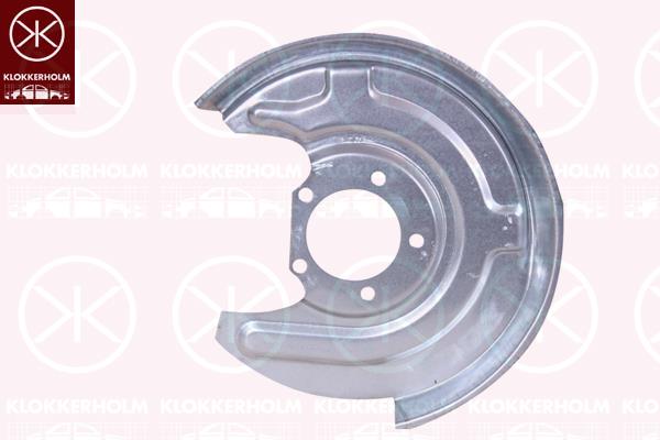 Splash Guard, brake disc, Rear Axle Left, for brake disc diameter [mm]: 245, Zinc-coated, 8E0 615 611C (VW)