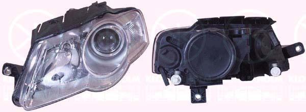 Headlight, H7/H7, with motor for headlamp levelling, Valeo, Left, Illuminance [lx]: 20, 3C0 941 005M (VW), 3C0 941 005AA (VW), 3C0 941 006M (VW)