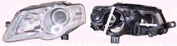 Headlight, H7/H7, with motor for headlamp levelling, Left, Illuminance [lx]: 17.5, 3C0 941 005AA (VW), 3C0 941 005J (VW)