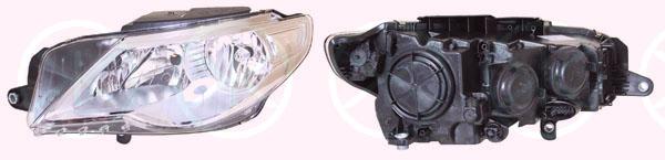 Headlight, with dynamic bending light, H7/H7/H7, with motor for headlamp levelling, Left, Illuminance [lx]: 17.5, 3C8 941 005C (VW)