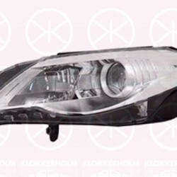 Headlight, Left, Illuminance [lx]: 25, Bi-Xenon, D1S/H7, with dynamic bending light, without control unit for Xenon, with motor for headlamp levelling, AL, 3C8 941 753C (VW)